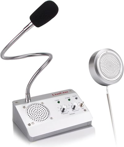 Communicatie Systeem - Intercom Installatie - Balie Gesprekken - Dubbele Richting Audio - 15.5 x 9.5 cm - Zilver