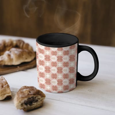 Magische Mok - Foto op Warmte Mokken - Koffiemok - Retro - Klassiek - Roze - Magic Mok - Beker - 350 ML - Theemok
