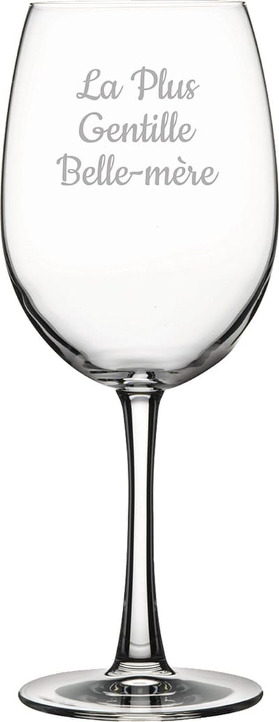 Rode wijnglas gegraveerd - 46cl - La Plus Gentille Belle-mère