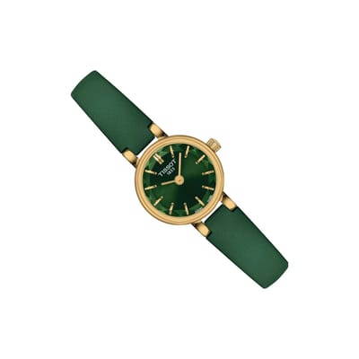 Tissot Quartz Uurwerk Dameshorloge, 100 Meter Waterbestendigheid, Ruibiao Groene Wijzerplaat, Model T140.009.36.091.00 groen