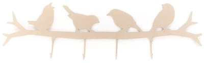 Wandgarderobe beige PAJaros met 4 haken