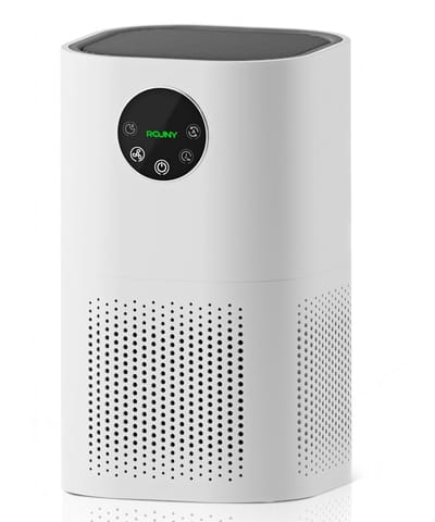 Luchtreiniger - Luchtzuiveraar Met H13 HEPA-Filter - Actieve Kool - CADR 100 m³/h - Voor 20-50 m² - 21x21x35 cm - Wit