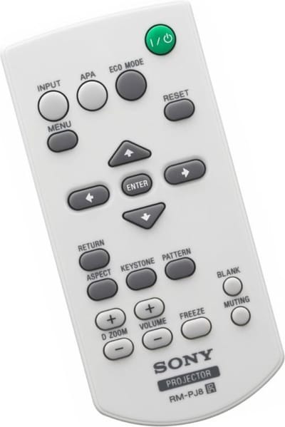 Afstandsbediening geschikt voor de SONY VPL-SX536 beamer, vervangt RM-PJ8 / 1-490-463-11 / 1-490-463-12
