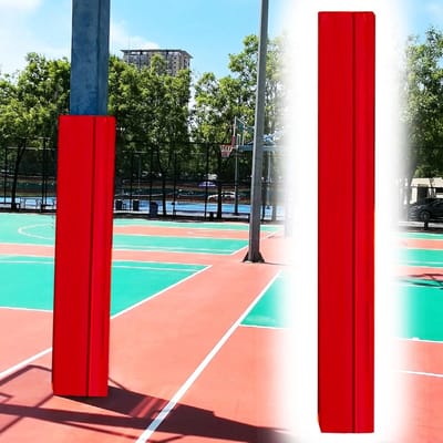 Basketbalpaal Beschermhoes - Paalkussen Vervanger - Veilig Spelen - Weerbestendig Ontwerp - 70-200cm Hoog - Rood