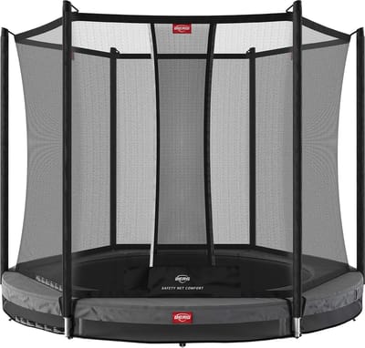 BERG Favorit InGround 330 Trampoline - Safety Net Comfort - AirFlow Springdoek - Grijs