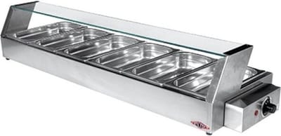 Warmhoudvitrine (Cap.GN1/3X6-40Mm) - Stilfer 527012 - Horeca & Professioneel
