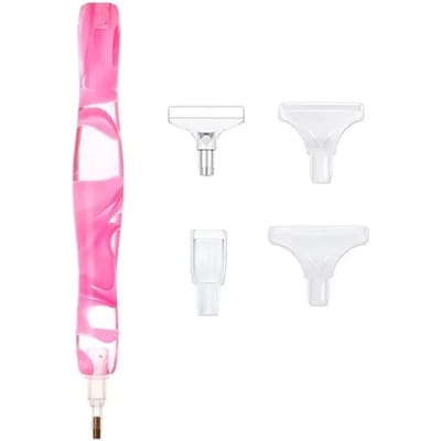 Diamond Painting Pen Harspunt Boorpen Vervangbare Metalen Punt Boorpenkop Kruissteek Diamond Painting Accessoires roze