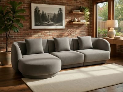 Hoekbank met Rechter Chaise Longue 257x175x59 cm – Zwarte Corduroy Slaapbank met 3 Nekkussens, Bekerhouder en Opbergvak – Diepe Zitting 67,5 cm – Modern L-Vorm Design – Cloud Comfort – Pauwhome