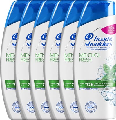 Head & Shoulders Menthol Fresh Anti-Roos Shampoo - Voordeelverpakking - 6 x 285 ml