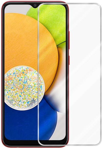 Cadorabo Screenprotector geschikt voor Samsung Galaxy A03 - Pantser film Beschermende film in KRISTALHELDER Geharde (Tempered) display beschermglas in 9H hardheid met 3D Touch