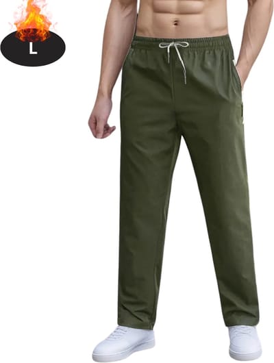 Livano Trainingsbroek Heren - Sportbroek - Trainingsbroek Lang - Trainingspak - Sportkleding - Legergroen - L