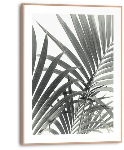 Schilderij Palmbladeren - 40 x 30 - Hout - REINDERS