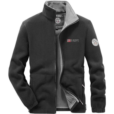 Herfst en Winter Nieuwe Heren Fleece Jas Fleece Vest Trui Casual M black