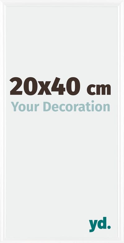 Your Decoration - Fotolijst 20x40 cm - Kunststof - Wit Hoogglans - Bordeaux