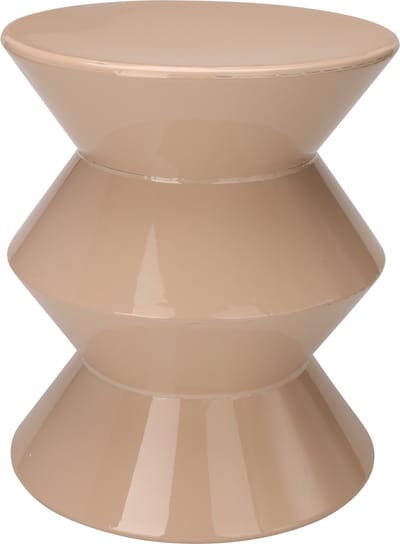 In & Out Deco Bijzettafel - Metaal - Organisch - Taube - Hoog 36 cm - Rond 31 cm