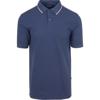 Suitable Respect Polo Tip Ferry Denim Blauw - Maat S - Heren - Polo shirt Heren met Korte mouw