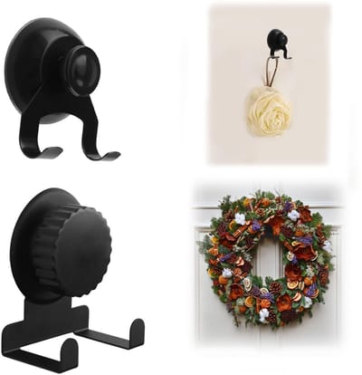 Dailygoods- Zuignaphaken Waterdicht - Zwarte Zuignap - Roestvrij Staal - Badkamerhaken - Zelfklevend - Minimalistisch Ontwerp - Wandhaak