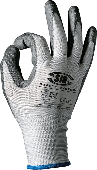 SIR SAFETY DYTEX Werkhandschoenen Wit Tuinhandschoenen - Dytex Polyurethaan - Slijt Schuur En Scheurvast Ademend - 12 Stuks