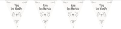 Vlaggenlijn huwelijk Vive les Mariés
