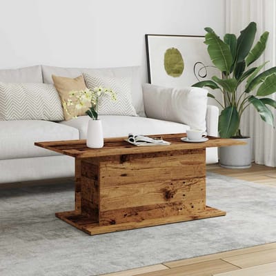 vidaXL - Salontafel - 102x55,5x40 - cm - bewerkt - hout - oude - houtkleurig
