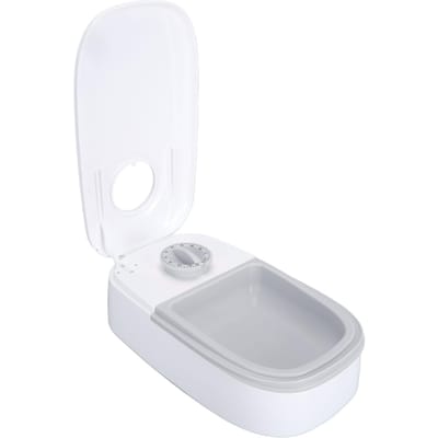 Automatische Huisdier Voeder Multifunctioneel Afneembaar Intelligent Enkele Maaltijd Getimed Kattenvoer Dispenser voor L grijze kleur