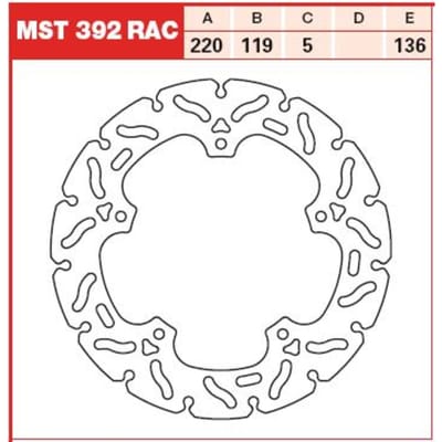 Remschijf TRW MOTO MST392RAC