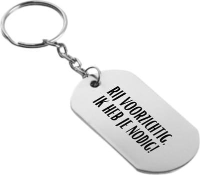 Akyol - rij voorzichtig ik heb je nodig sleutelhanger - Quotes - mensen die snel rijden - ik heb je nodig - mensen die houden van quotes - quotes - verjaardagscadeau - verjaardag - cadeau - kado - geschenk - gift - 54 x 29mm