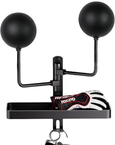 Helmhouder - Muurhanger - Helm Opbergen - 180 Graden Draaibaar - 375 cm - Zwart