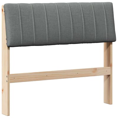 vidaXL Gestoffeerd hoofdbord Donkergrijs 90 cm Massief grenenhout