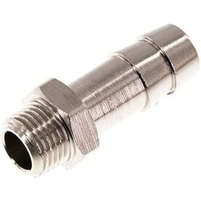 G 1/8'' Buitendraad x 8mm Vernikkeld Messing Slangpilaar 16 Bar [5 Stuks]