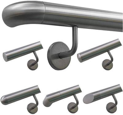 Roestvrijstalen Leuning - Trapleuning Wandleuning - Veiligheid Binnen Buiten - Gepolijst V2A Staal - 50 cm Lengte - Roestvrij Staal