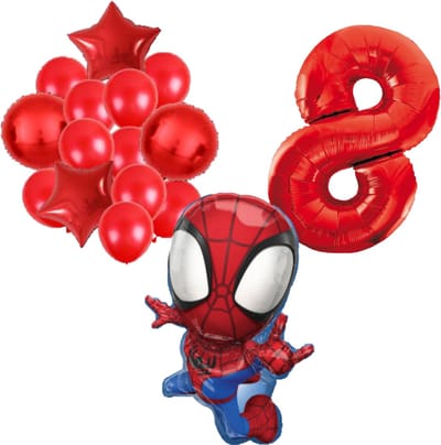 Spidey ballonnen pakket - 72x47cm - Folie Ballon set - Spiderman - Themafeest - 8 jaar - Verjaardag - Ballonnen - Versiering - Helium ballon