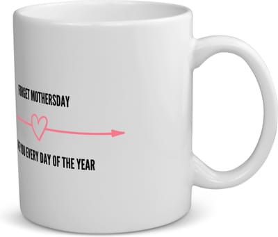 Akyol - forget mothersday i love you every day of the year koffiemok - theemok - Mama - elke dag houden van je moeder - liefste moeder - verjaardag - cadeau - kado - bedankje - geschenk - 350 ML inhoud