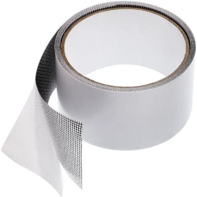 Ruban Adhésif pour Fenêtre Anti-Insectes - Jovitec - Gris - Fibre de Verre - Réparation Efficace - Adhésif Fort