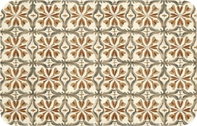 WC mat 80x50 cm - Antislip - Siertegel - Patroon - Bruin - Toiletmat - Vloermat - Douchemat - Toilet tapijt - Toiletmatten
