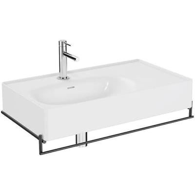 VitrA Equal set towel rail and washbasin asymmetrical 64083