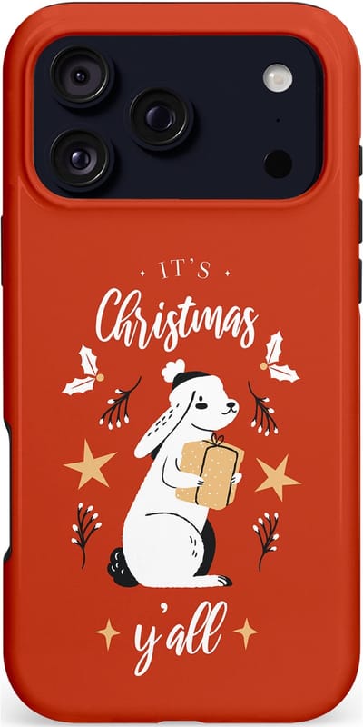 Casetastic hoesje geschikt voor Apple iPhone 17 Pro Max - MagSafe - Dubbellaagse bescherming - Kerst Konijntje Flappie - Fashion Case - Terracotta