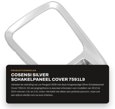 Dailygoods- Schakelknop Vervangingspaneel - Versnellingspook Hoes - Pookknop - Pookknop Universeel - Schakelknop OEM 7591L9 - ABS Kunststof
