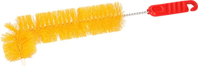 Buemag Radiatorborstel - L-vorm - kunststof - rood - 36 cm - Schoonmaakborstel/rager verwarming
