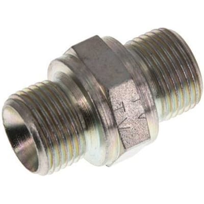 G 3/8'' Verzinkt Stalen Borstnippel 400 Bar - Hydrauliek [2 Stuks]