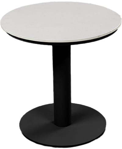 Loungetafel Barletta ø45cm | Sandstone/Black | Aluminium & Kunststof