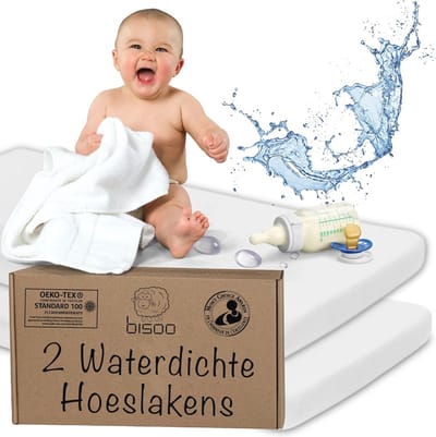 Waterdichte Hoezen voor Wieg en Kinderwagen - Set van 2 - Universele Maat 35x75 cm, 100% Jersey