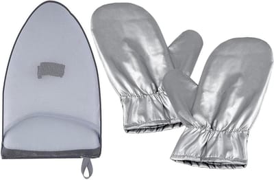Stoomhandschoenen Kleding - Hittebestendige Handschoen - Stoomstrijken - Waterdicht Ontwerp - 22.5 x 17 cm - Grijs