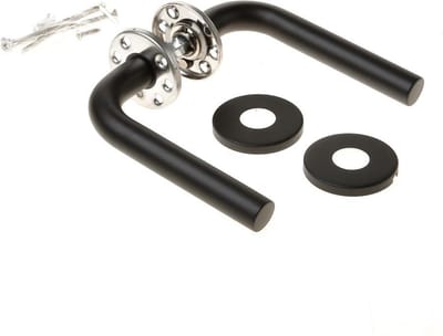 Formani Deurklink Basics LB3-19 Deurkruk Geveerd Op Rozet Mat Zwart