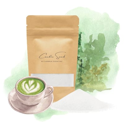 Candle Cocktail® 1 KG Geurend Kaarsenzand | Morning Matcha | Incl. 15 Lontjes