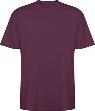 Donker Rood / Plum oversized unisex t-shirt katoen Model Bull merk Roly maat 3XL