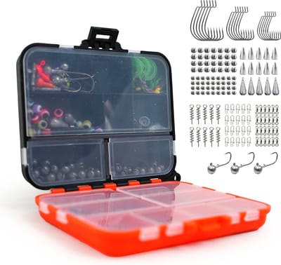 Fish-Xpro Haak & Lood set 201-Delig - Vishaken - Vislood -Wartels - Jighaken - Incl. Tacklebox -