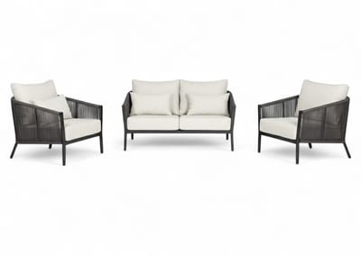 Aluminium Stoel-Bank Loungeset - Rope - Belito® Ouddorp - All-Weather - Nr.6