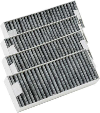 Scanpart CleanAir actief koolstoffilter - Geschikt voor Bosch HEZ9VRCR0 - 17004805 - 17007412 - 192 x 75 x 35 mm - 4 stuks - Alternatief