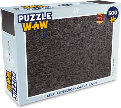 Puzzel Leer - Lederlook - Zwart - Licht - Legpuzzel - Puzzel 500 stukjes